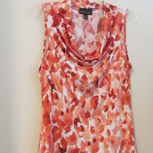 Dana Buchman sleeveless top, Cowl Neck, Med. , orange